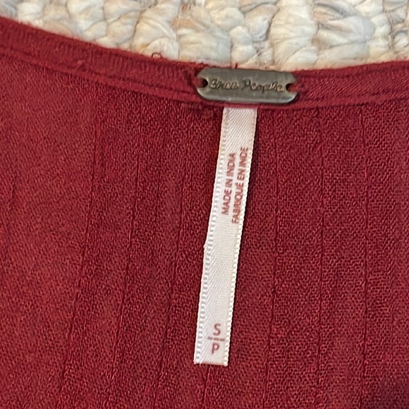 Free people Snow Angle Mini Burgundy Dress Size Small - Picture 6 of 11